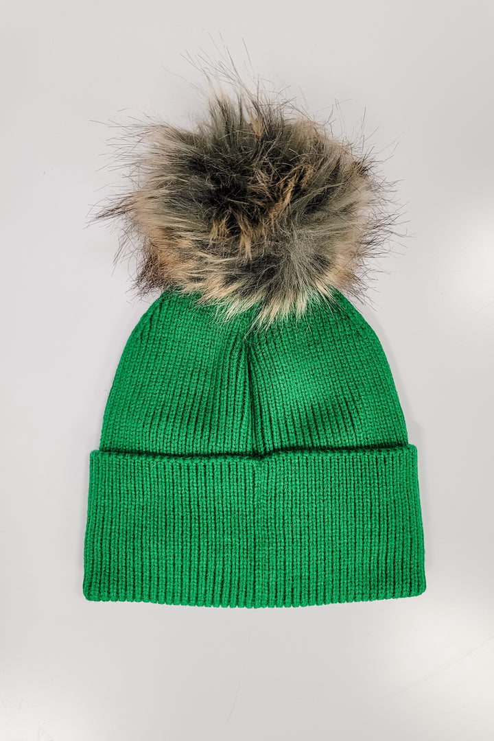Green Merry & Bright Knit Pom Hat