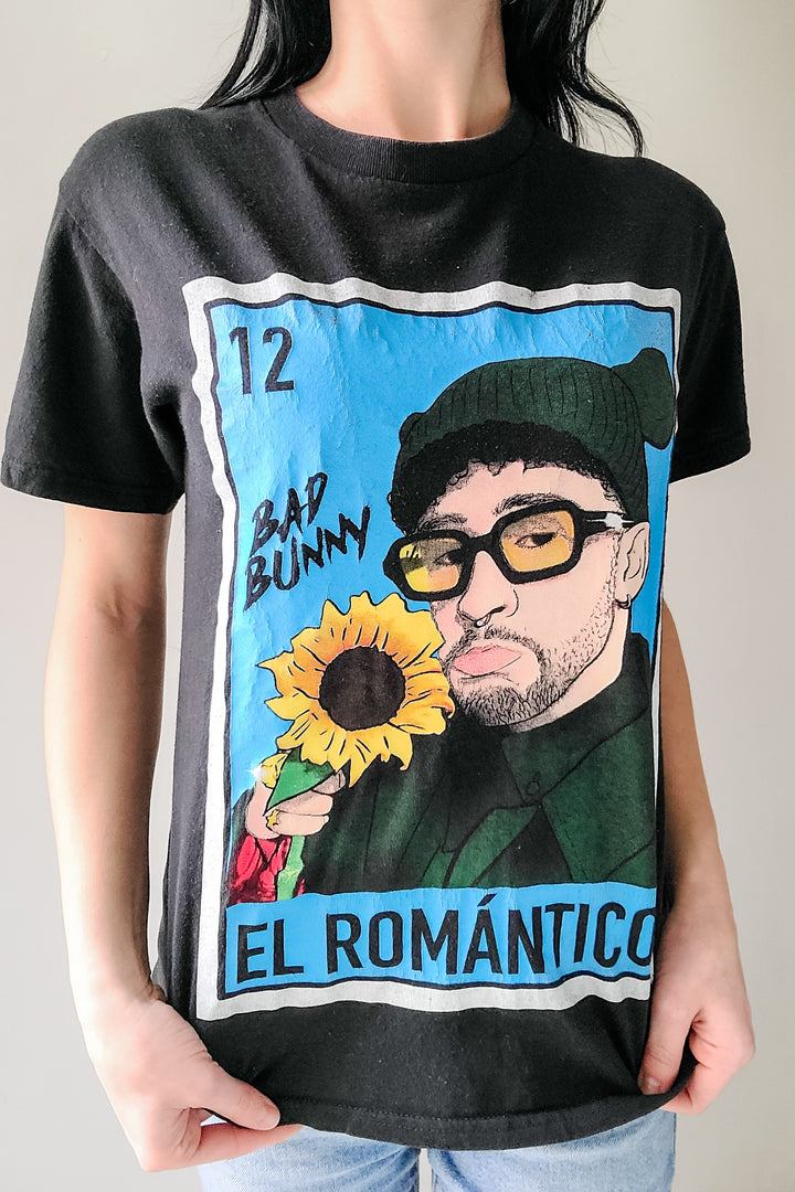 Bad Bunny Black El Romantico Graphic Tee