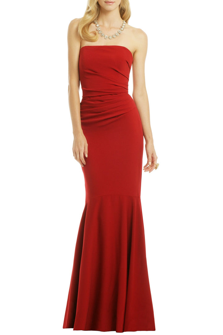 Badgley Mischka Red Beauty In A Bottle Gown