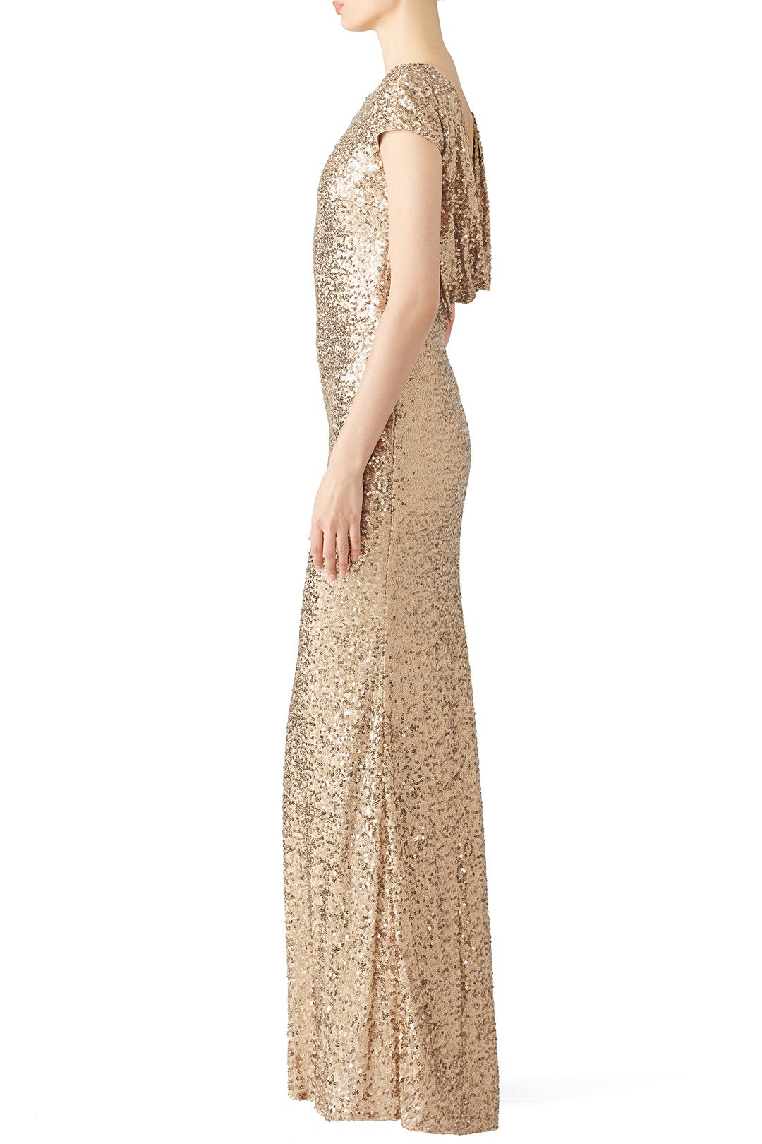 Badgley Mischka Gold Night At The Oscars Gown