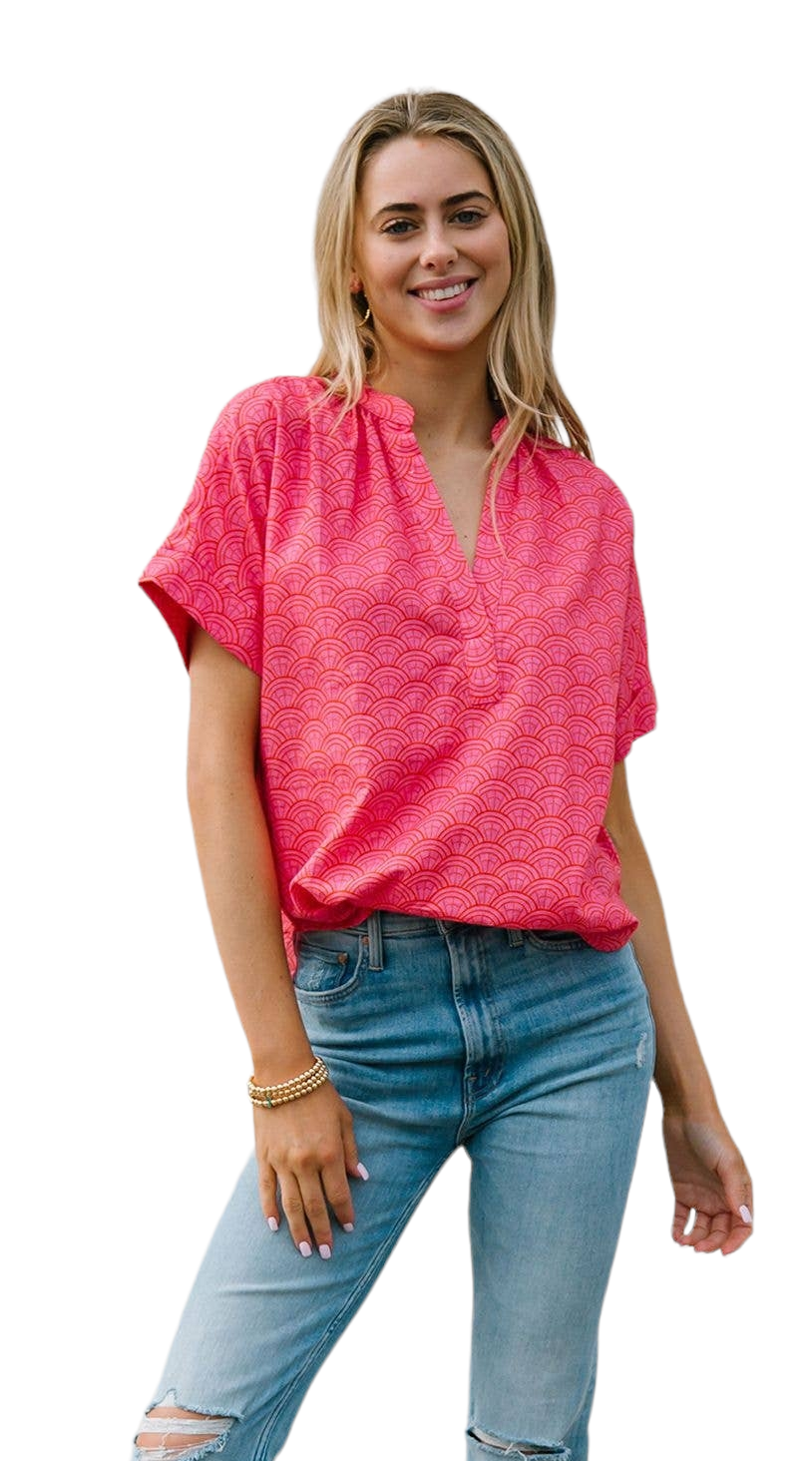 Michelle McDowell Pink Rachel Cosmos Top