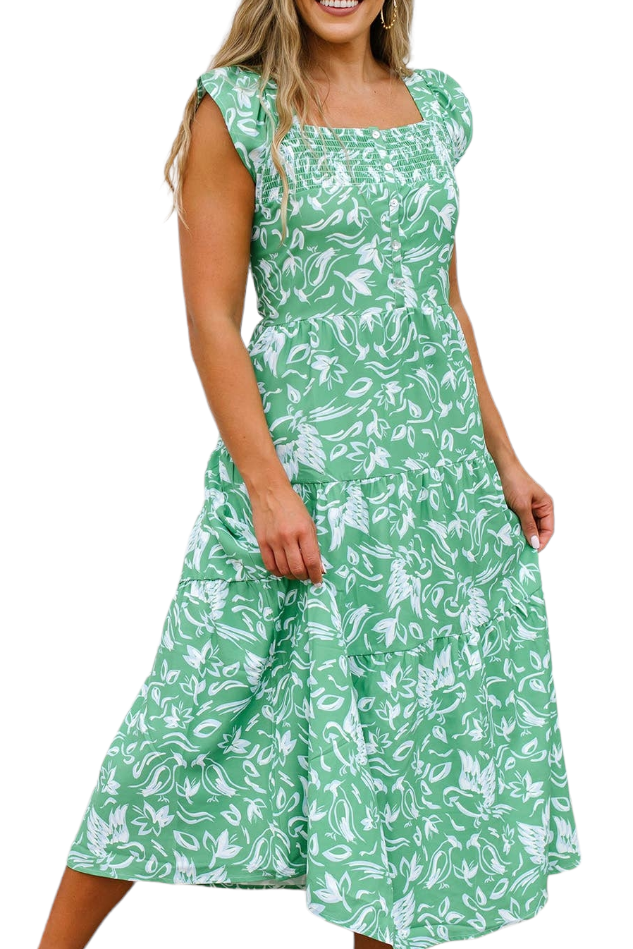 Ellis Fly Away Me Pine Maxi Dress