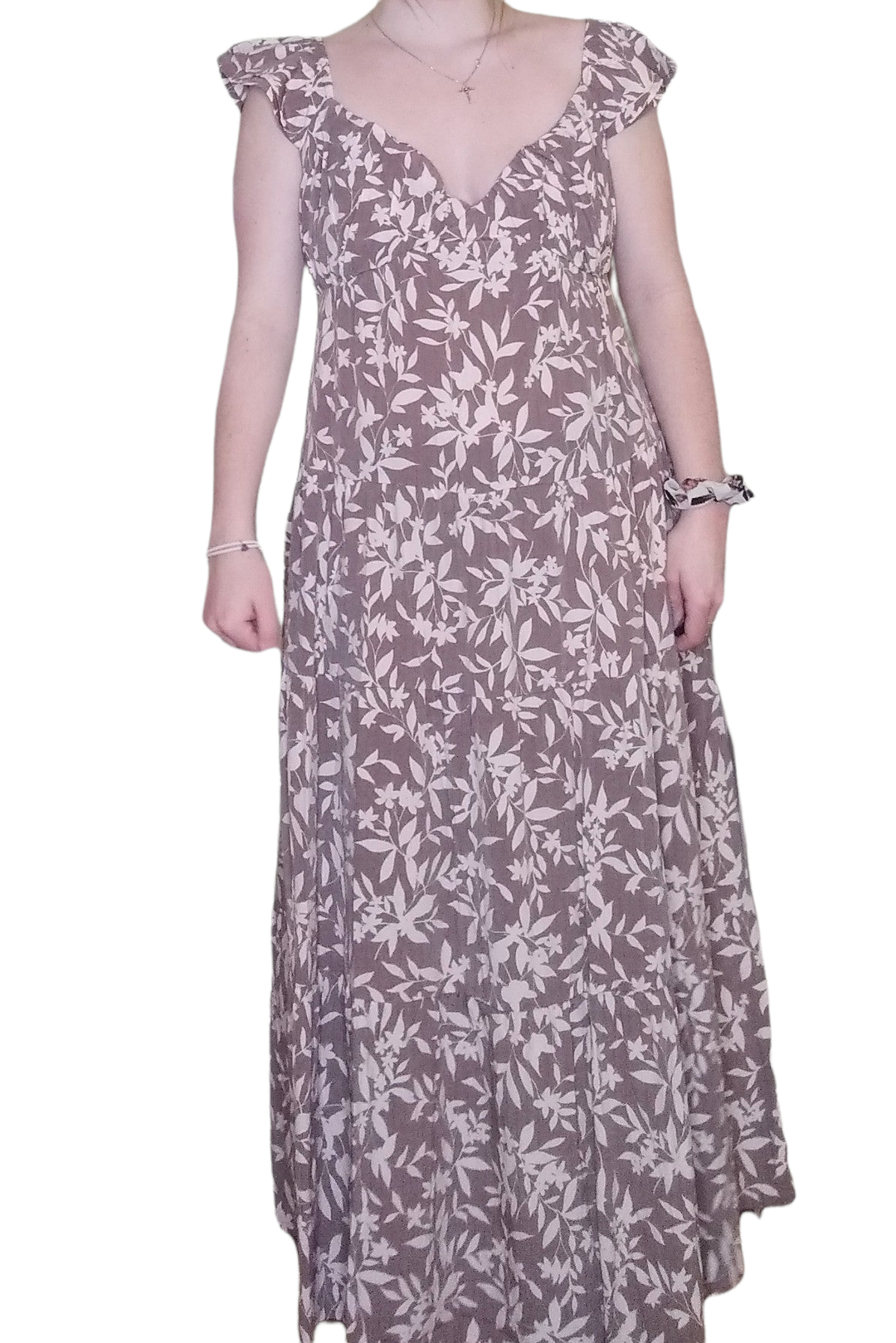 Blu Pepper Purple Floral Print Maxi Dress