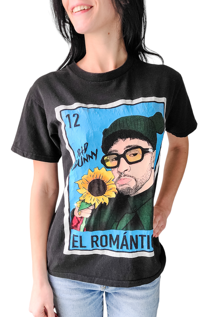 Bad Bunny Black El Romantico Graphic Tee