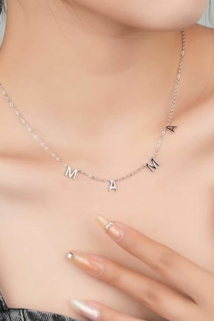 Silver Dainty Mama Necklace