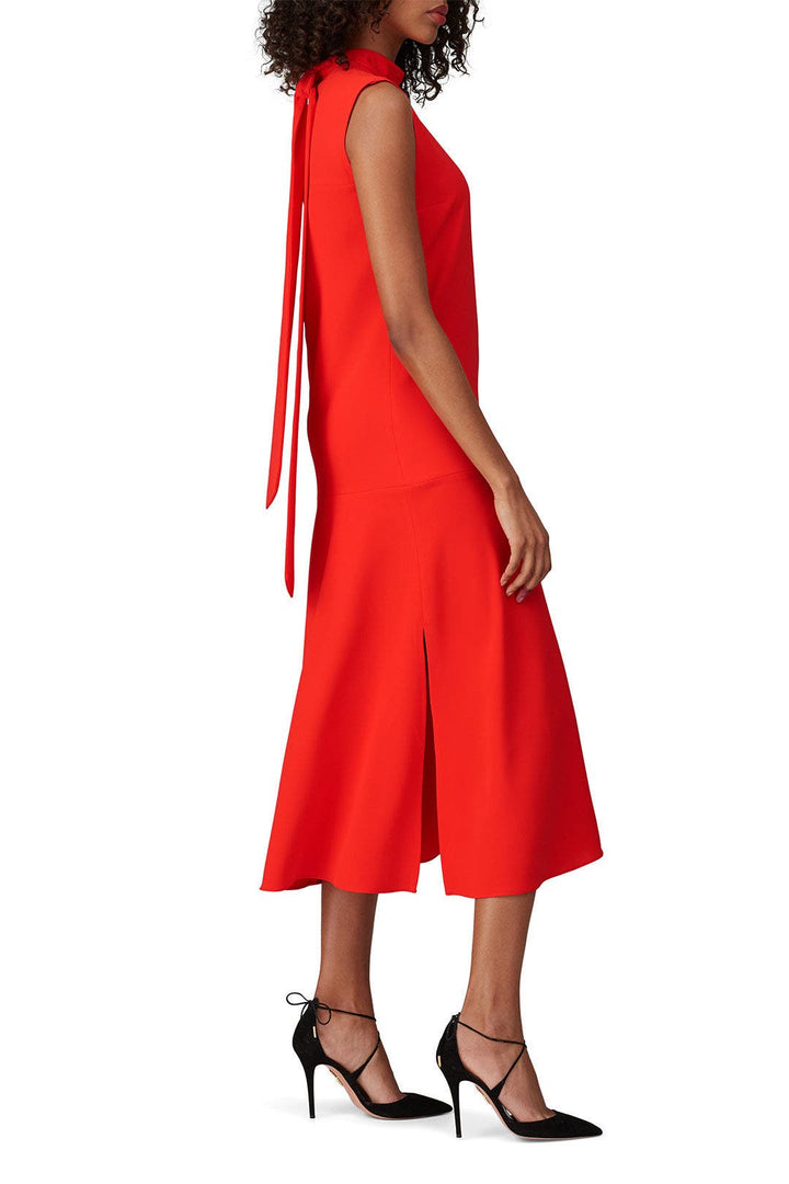 Victoria Victoria Beckham Red High Neck Sleeveless Dress