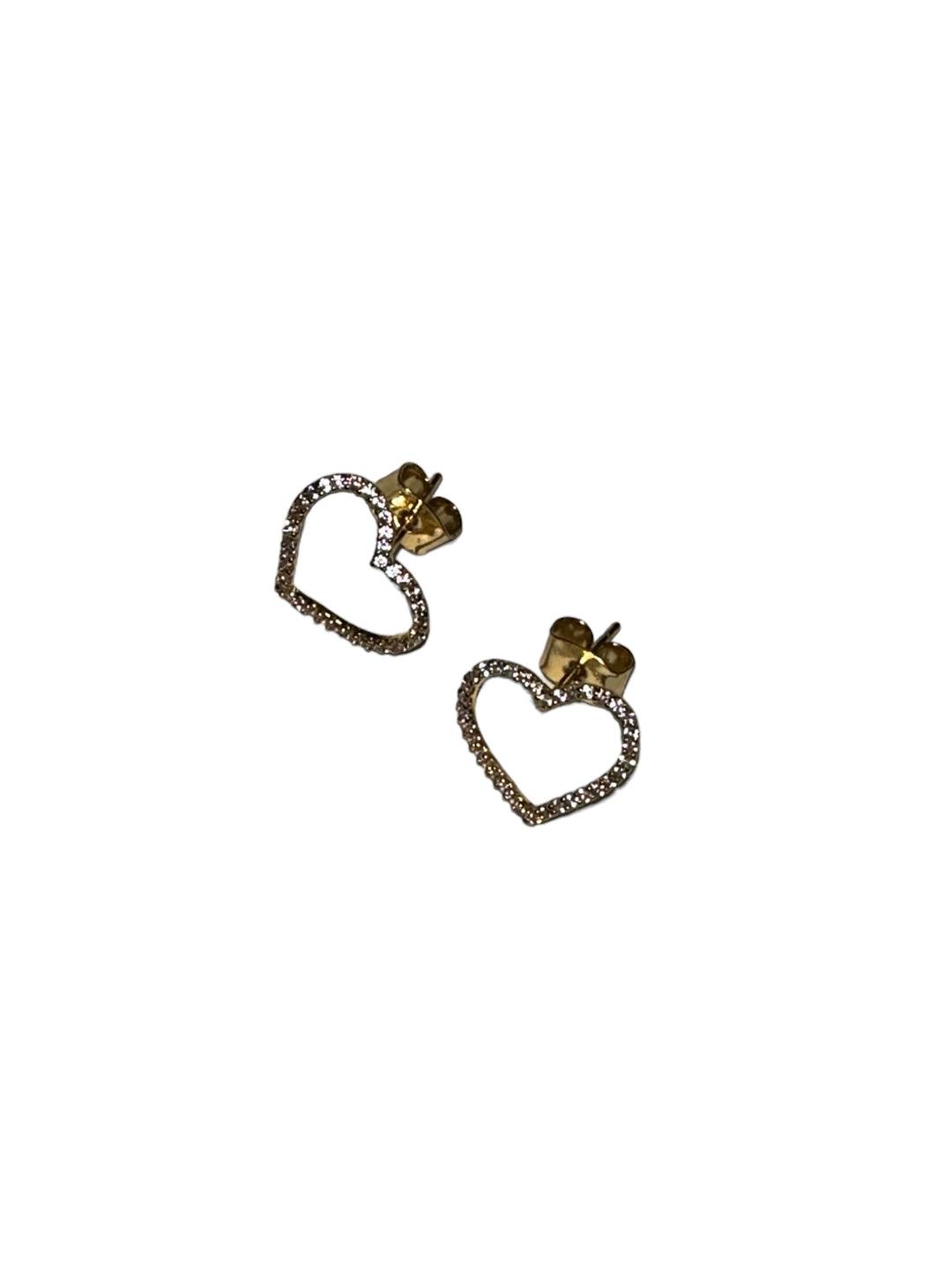 Gold Dainty Heart Stud Earrings