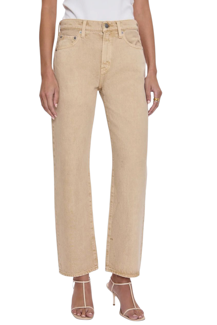 Pistola Lexi Mid Rise Bowed Straight Sand Dollar Jeans – Luscious