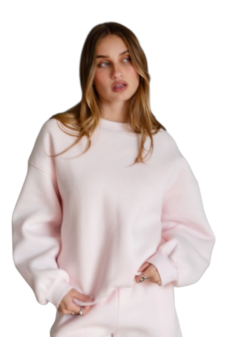 Pale Pink Everyday Oversized Crewneck