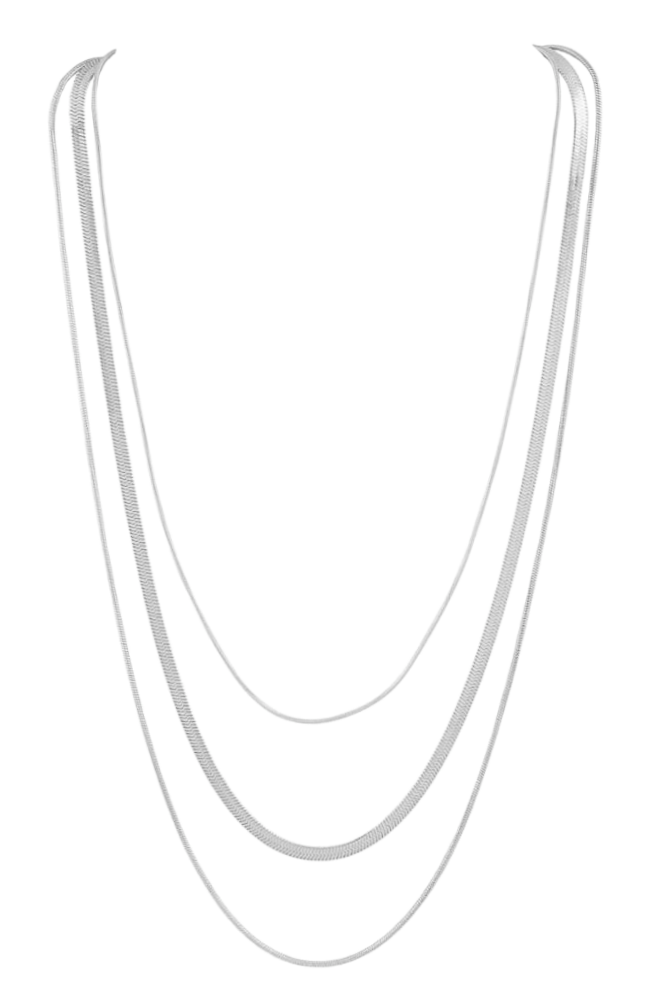 Rio Silver Multi Layered Necklace