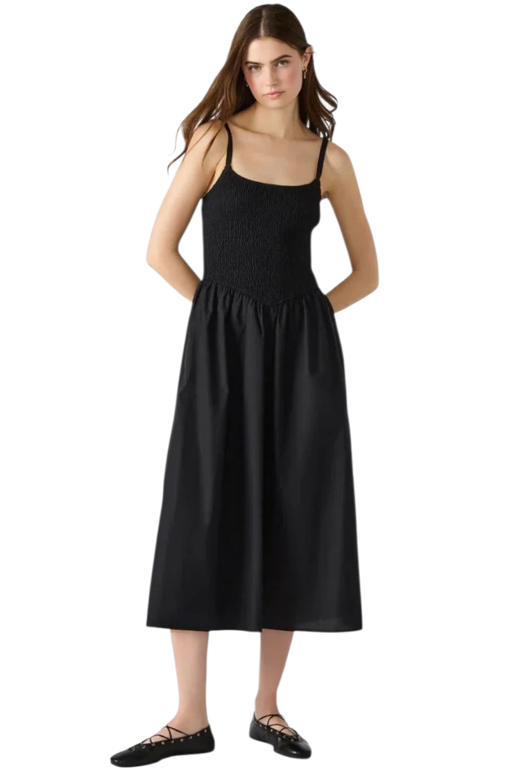Steve Madden Black Codie Midi Dress