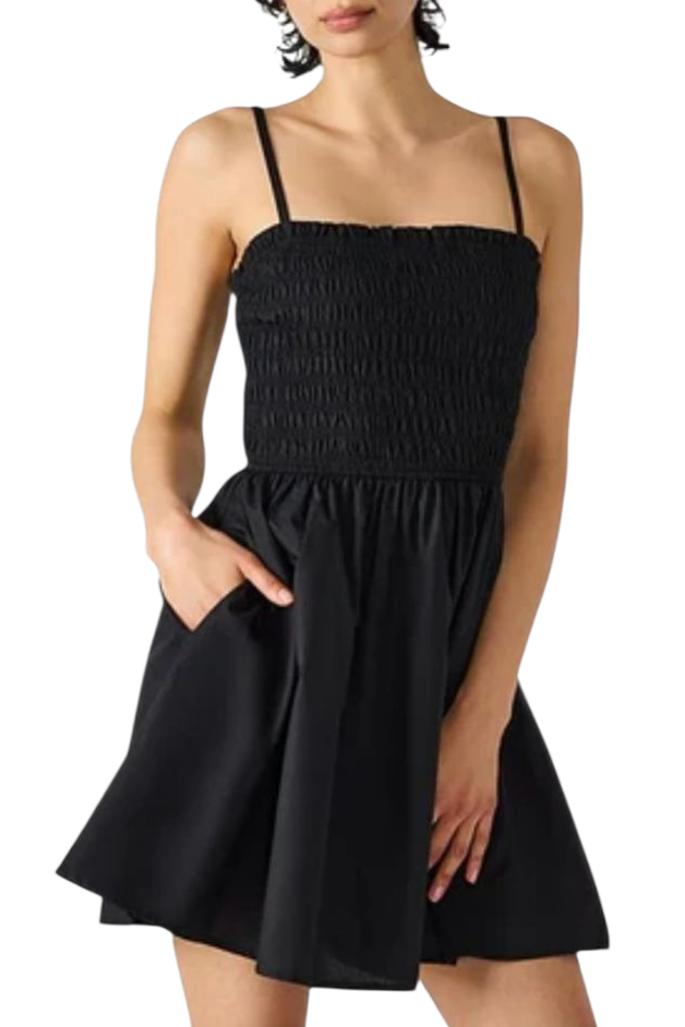 Steve Madden Black Lotty Mini Dress