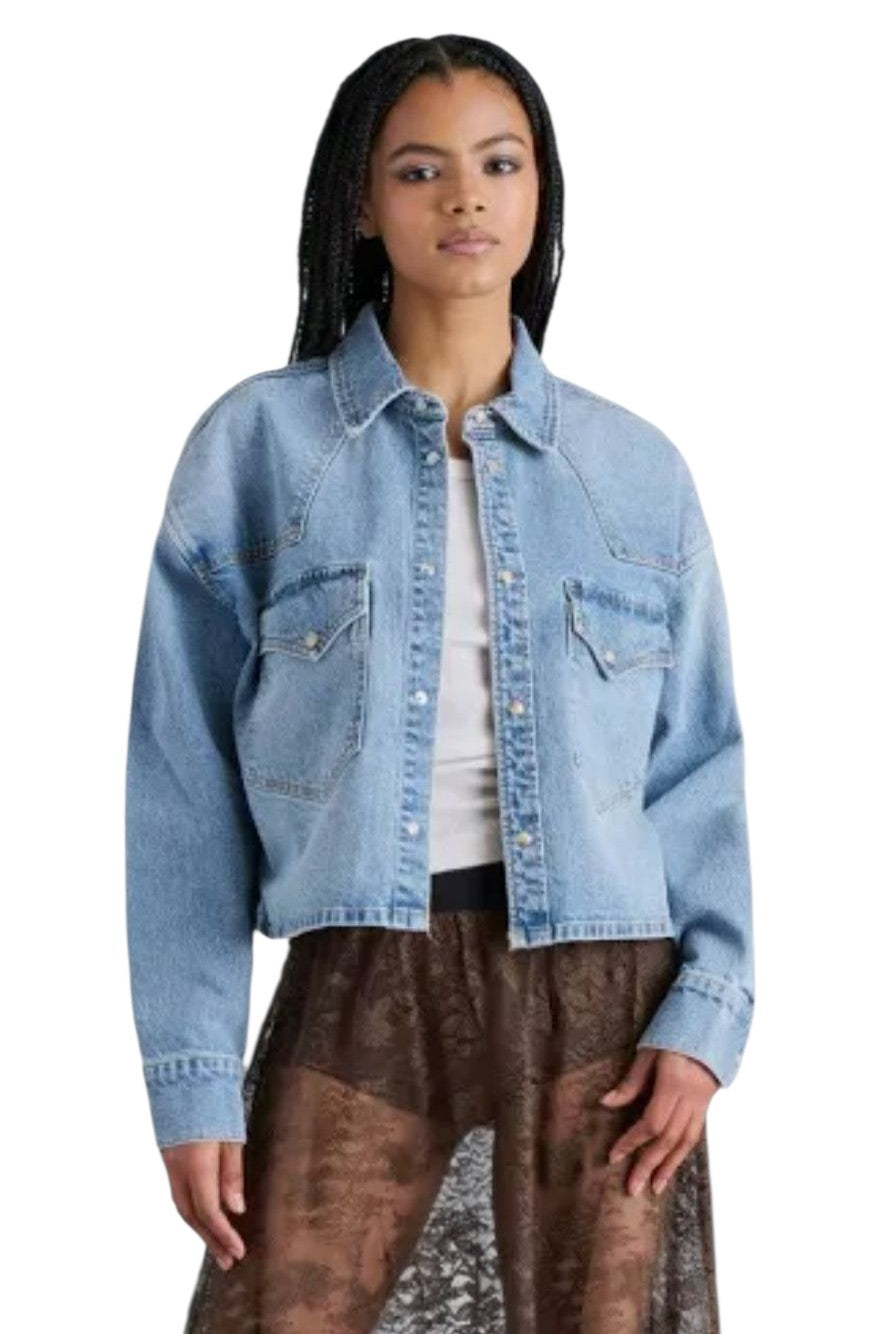 Steve Madden Forever Blue Denim Shirt Jacket