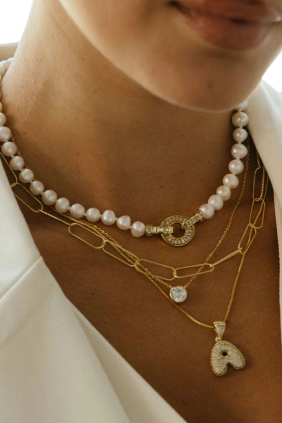 Kelly Pearl Gold Necklace