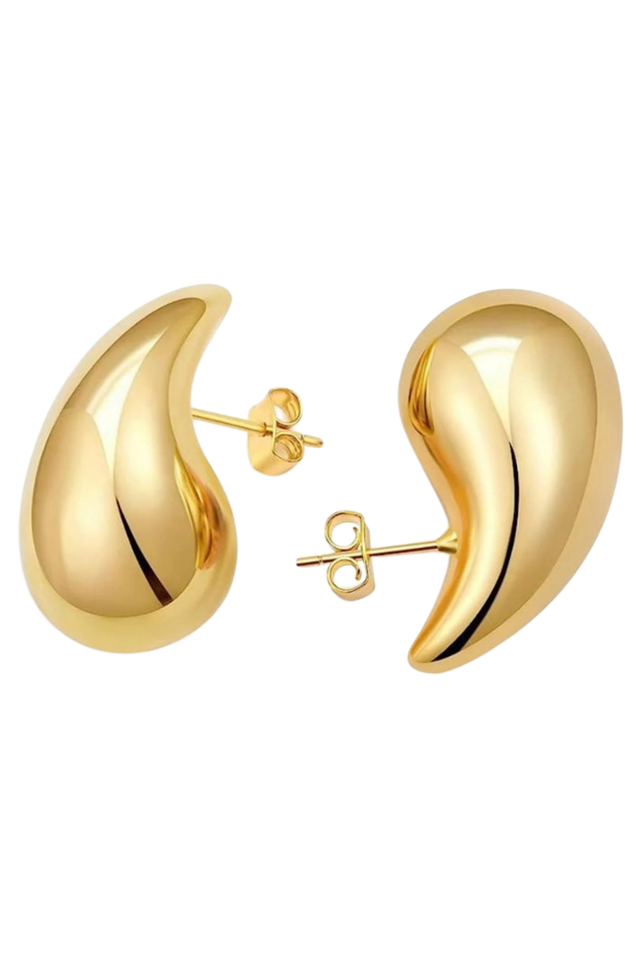 Elia Raindrop Gold Earrings