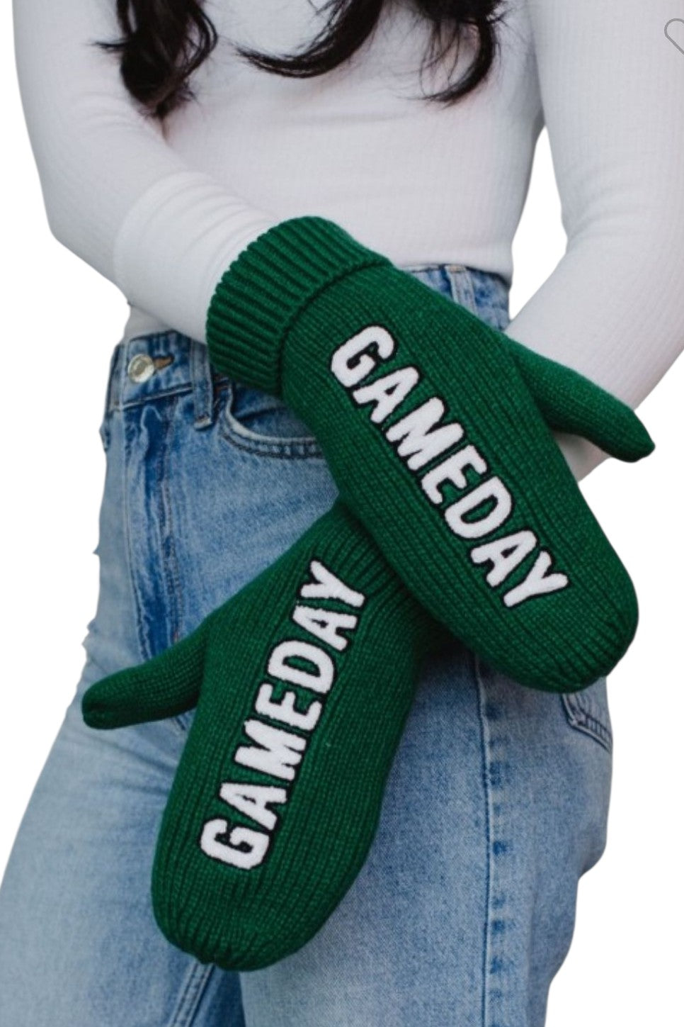 Green Gameday Gloves Mittens