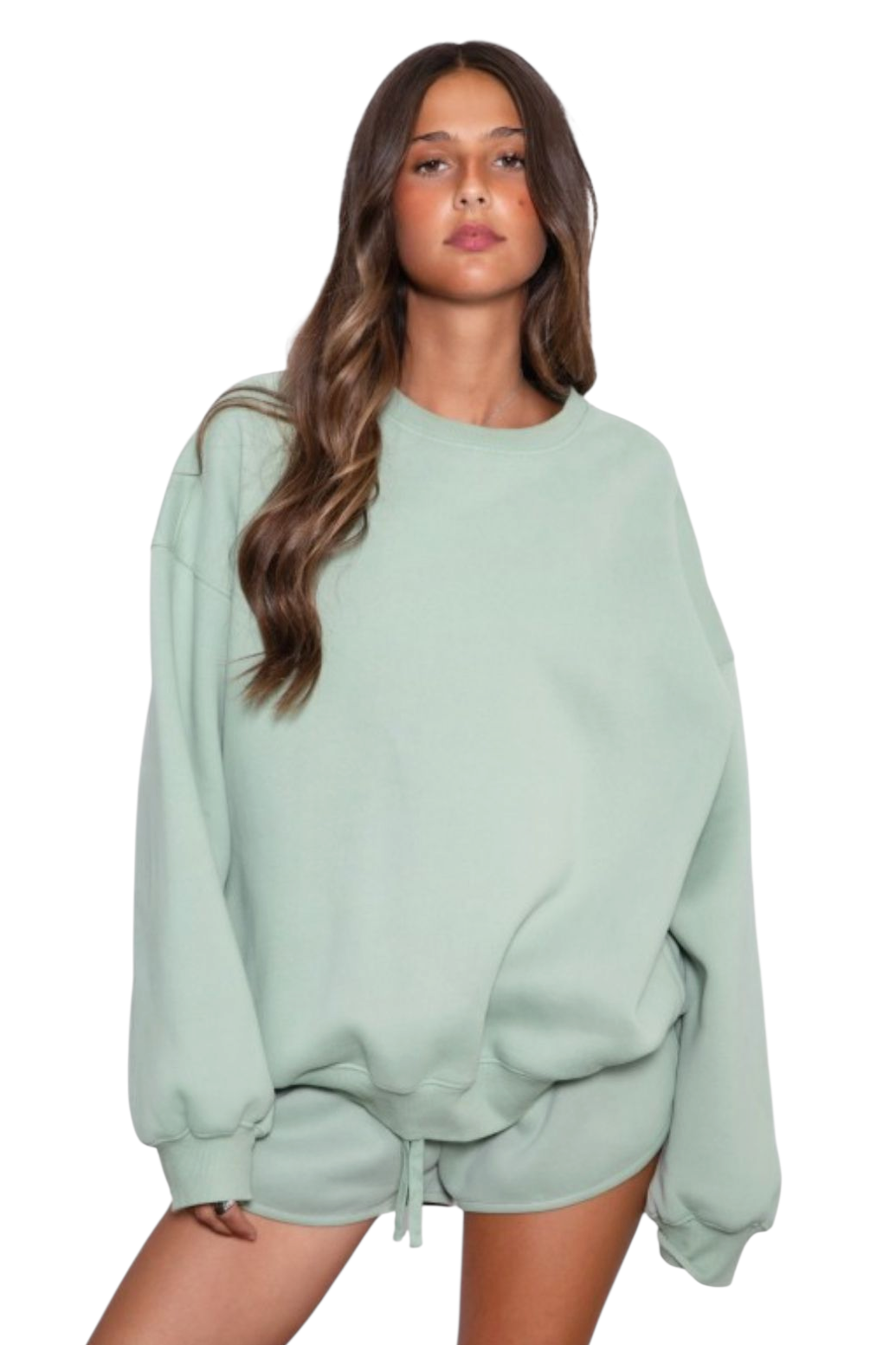Sage Green Everyday Oversized Crewneck