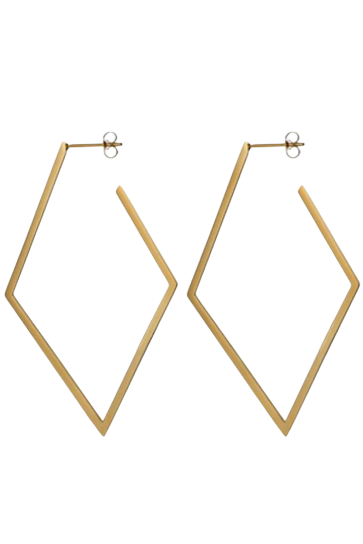 Lori Gold Rhombus Hoop Earrings