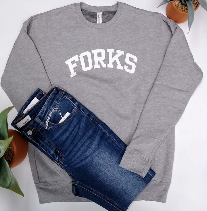 Light Grey Forks Crewneck Sweatshirt