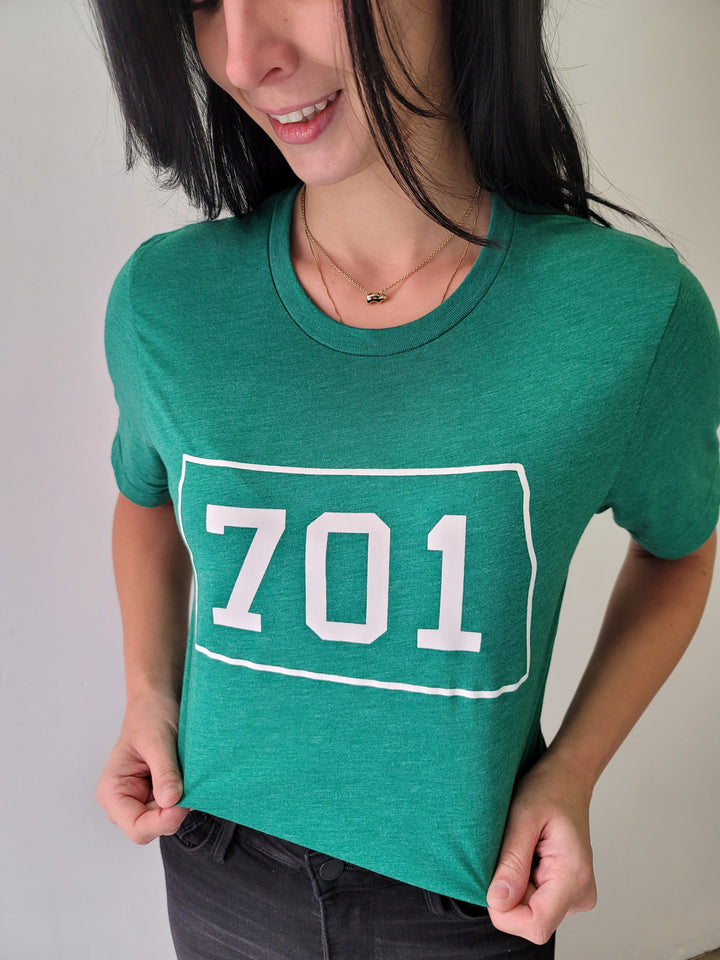 Green 701 North Dakota Graphic Tee