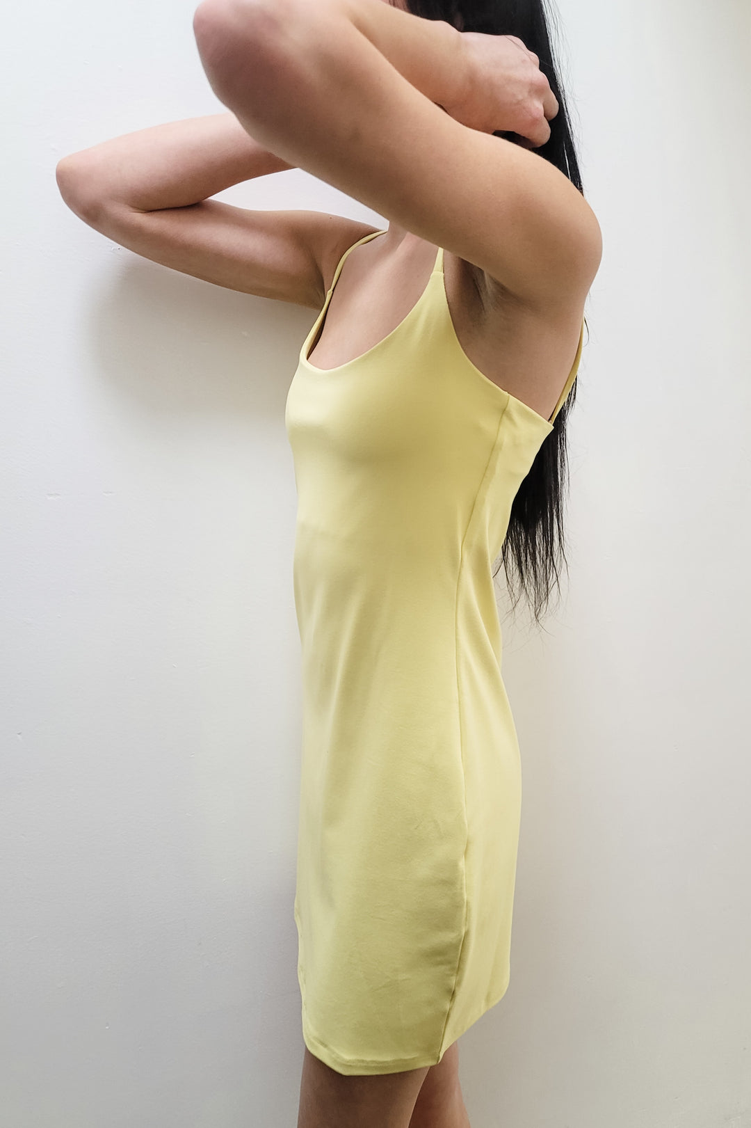 Susana Monaco Lemon Zest Thin Strap Bodycon Cami Mini Dress