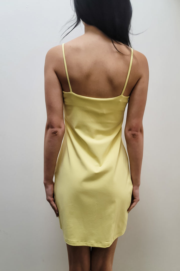 Susana Monaco Lemon Zest Thin Strap Bodycon Cami Mini Dress