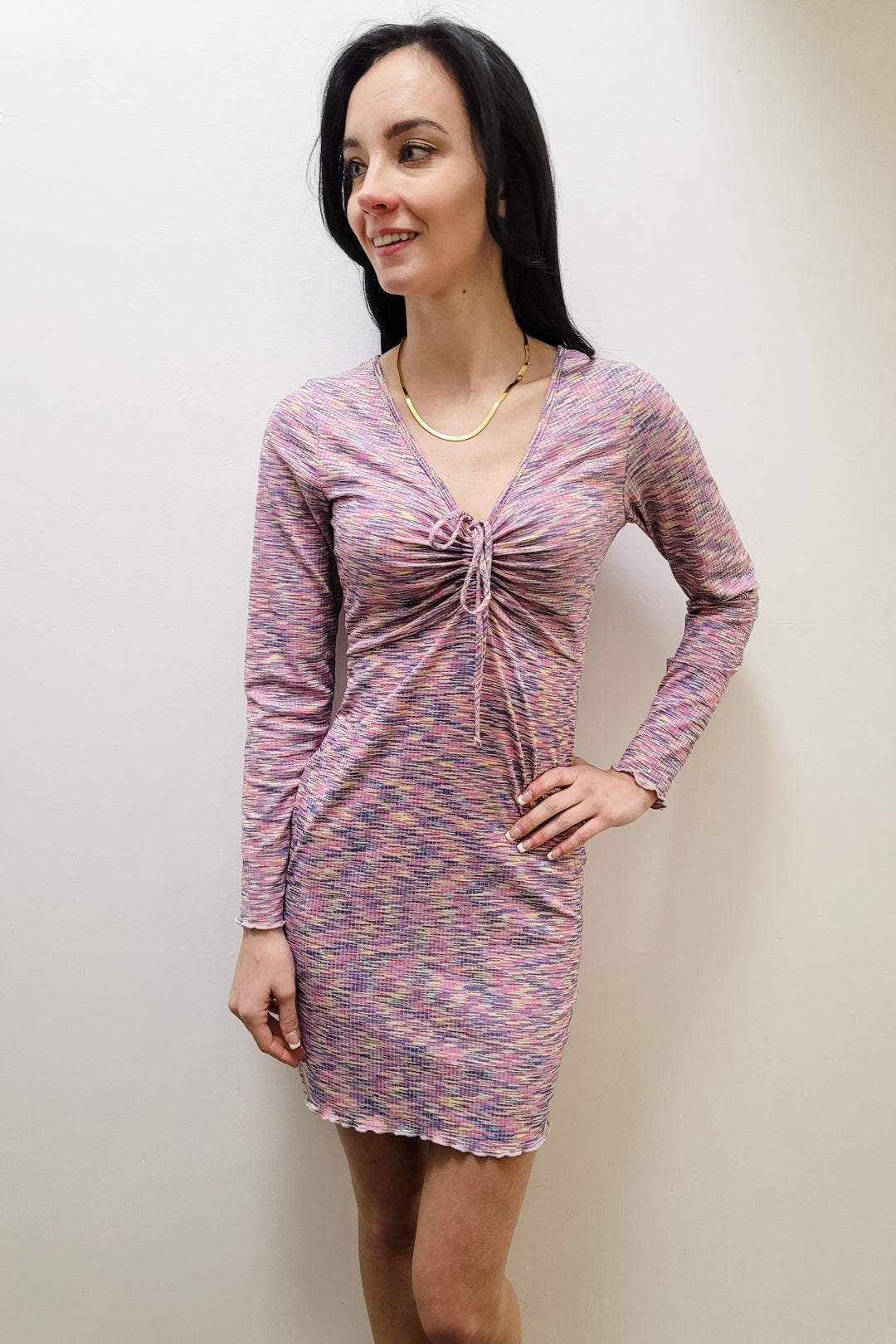 lisa says gah jenny cotton v neck mini dress Jenny Mini Dress