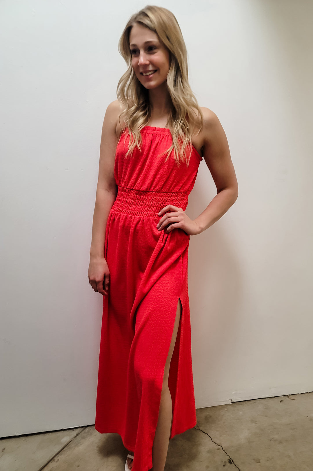 Micheal Kors Red Midi Dress