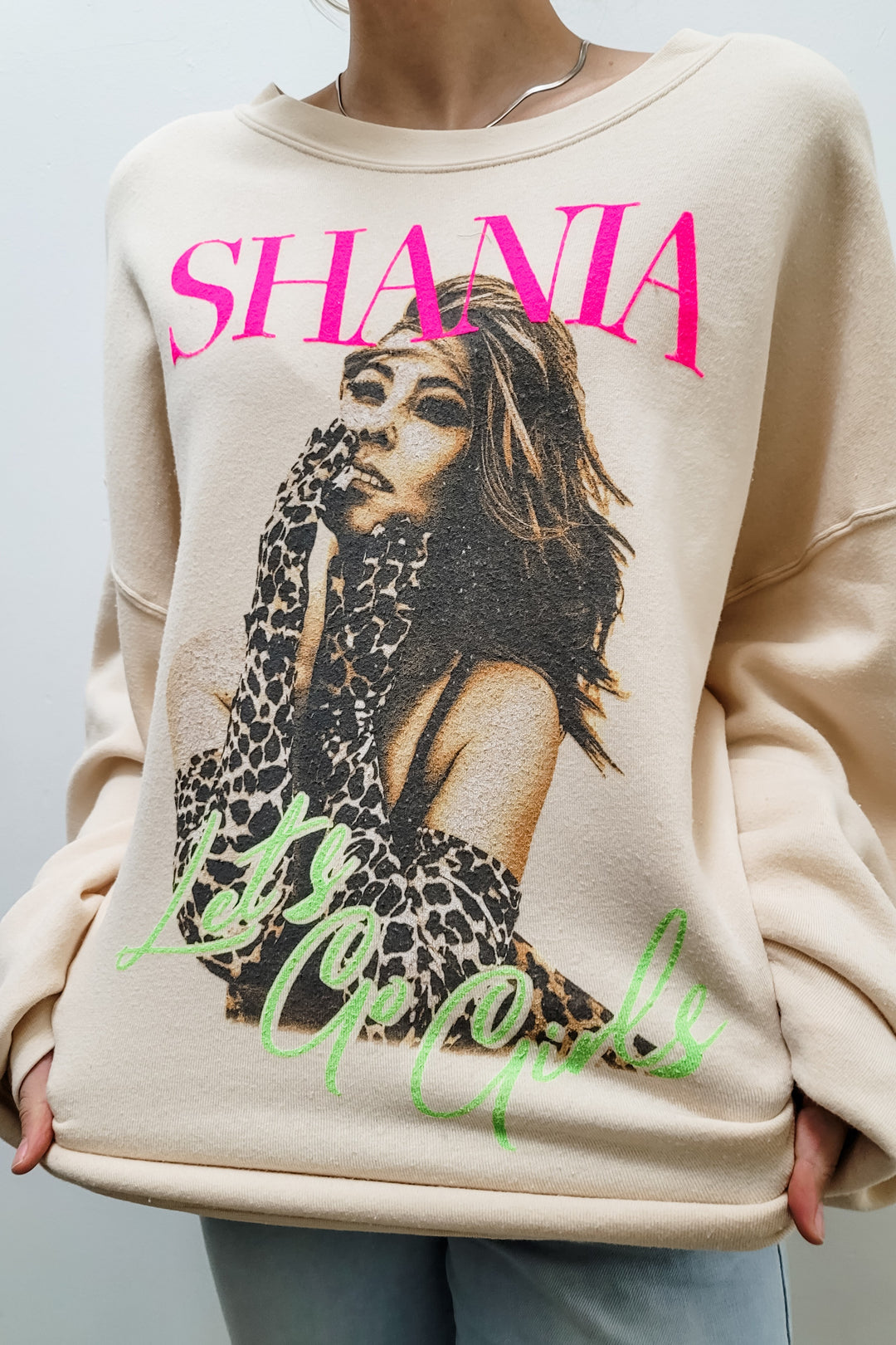 Day Dreamer Cream Shania Lets Go Girls Graphic Sweatshirt