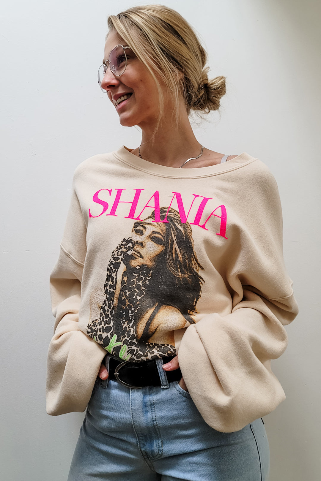 Day Dreamer Cream Shania Lets Go Girls Graphic Sweatshirt
