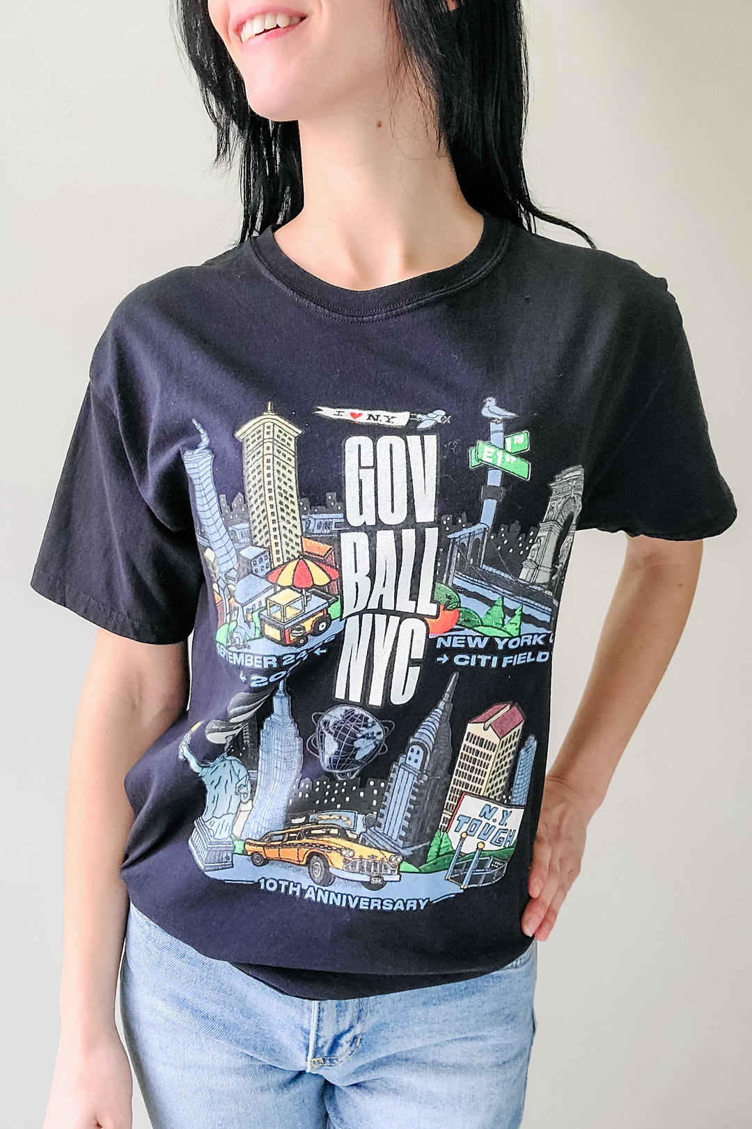 The Governors Ball Black 10th Anniversary Music Festival Tee