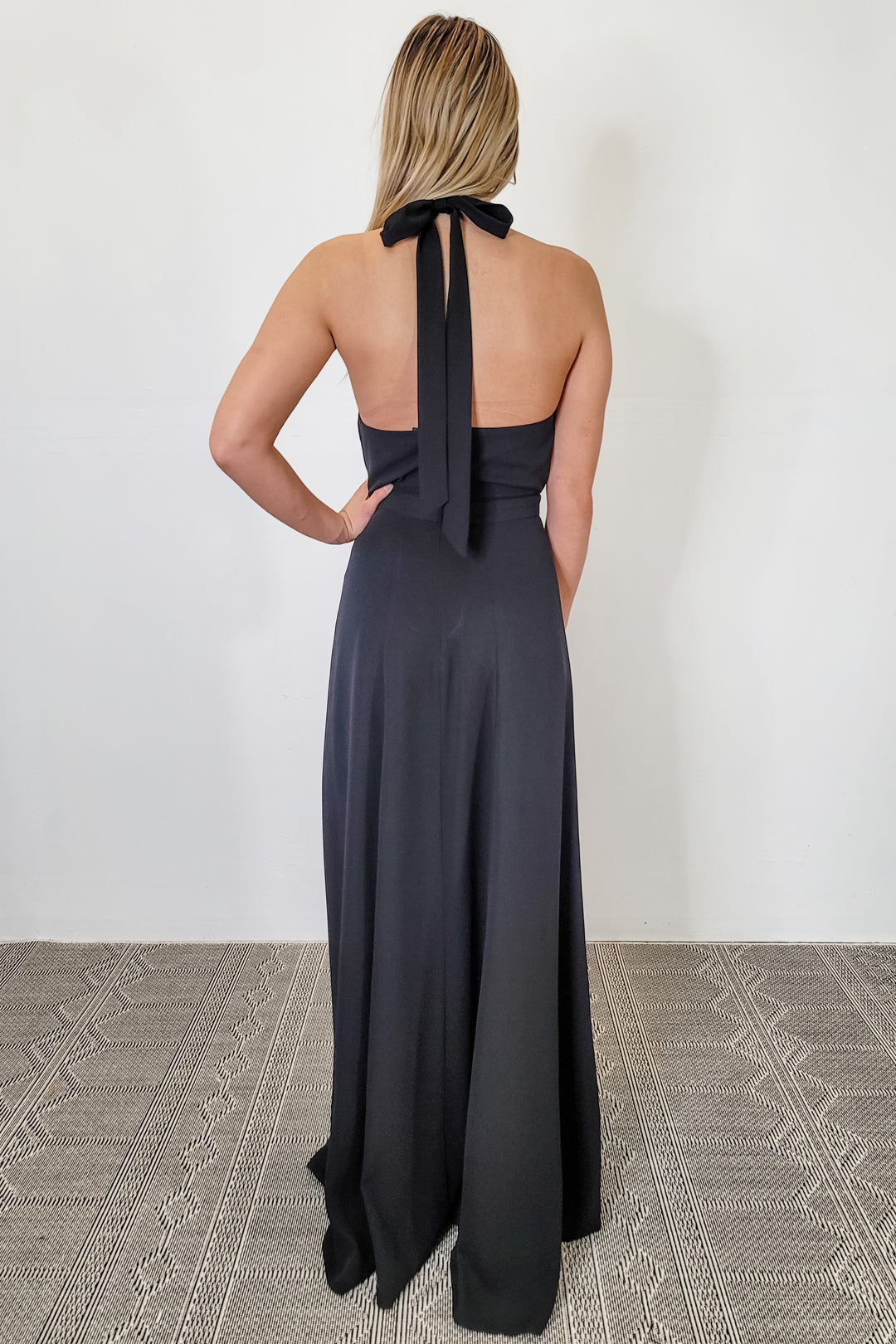 Yumi Kim Black Halter Neck Maxi Dress