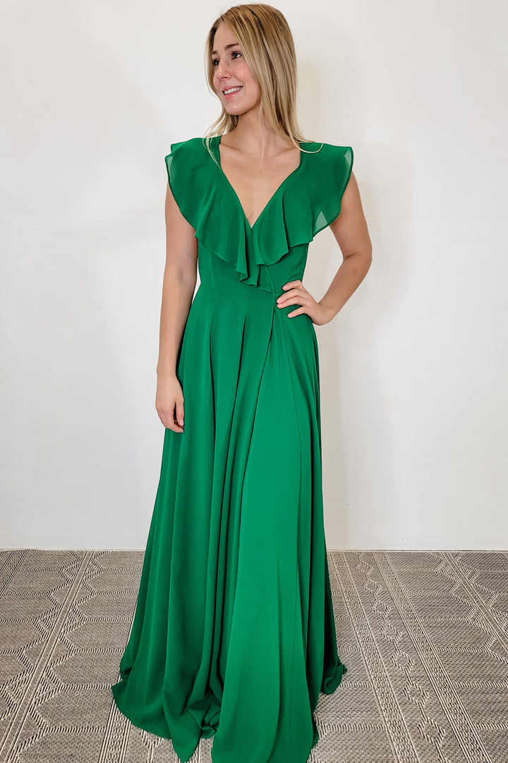 Yumi Kim Kelly Green Wrap Maxi Dress