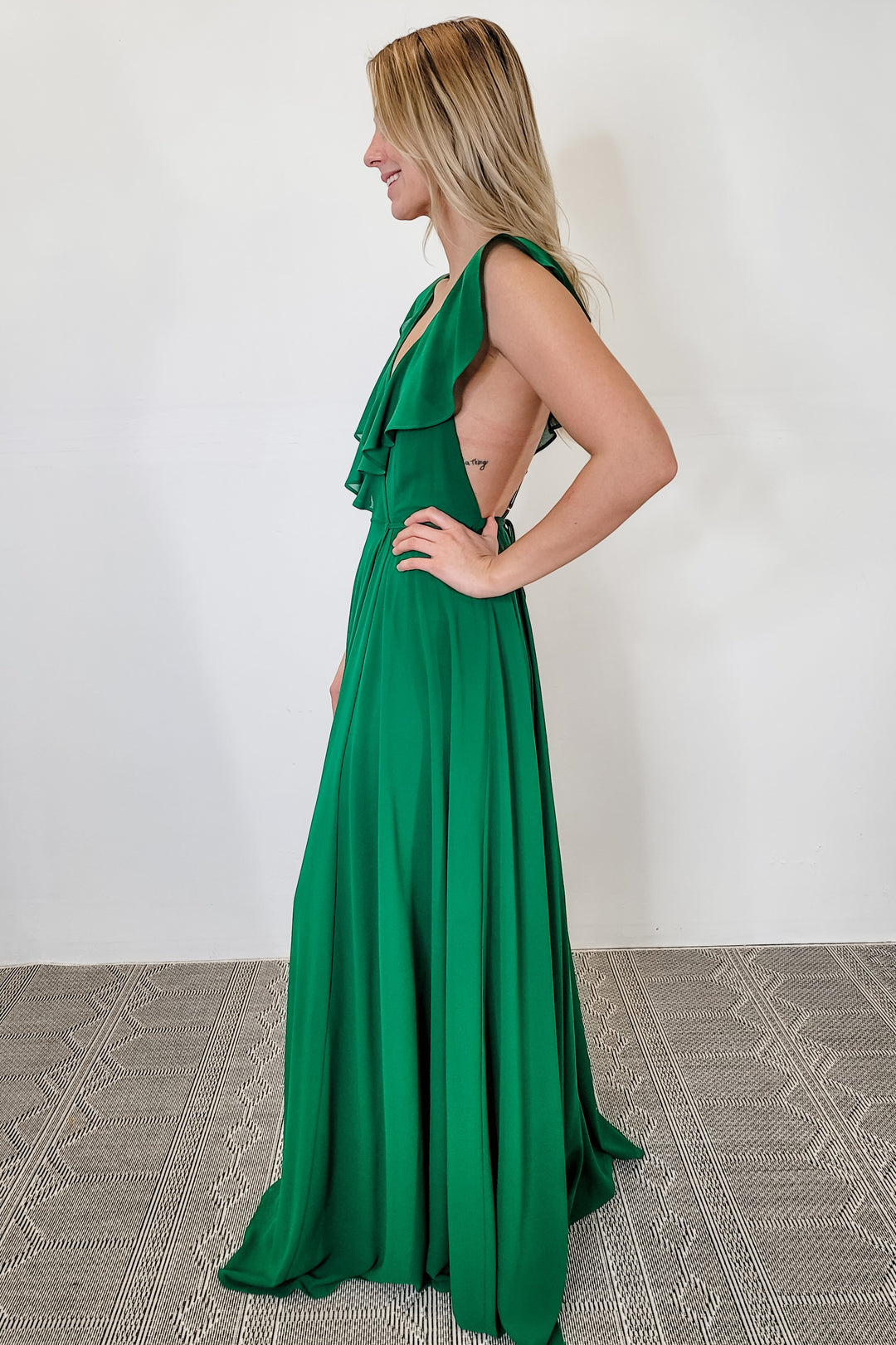 Yumi Kim Kelly Green Wrap Maxi Dress