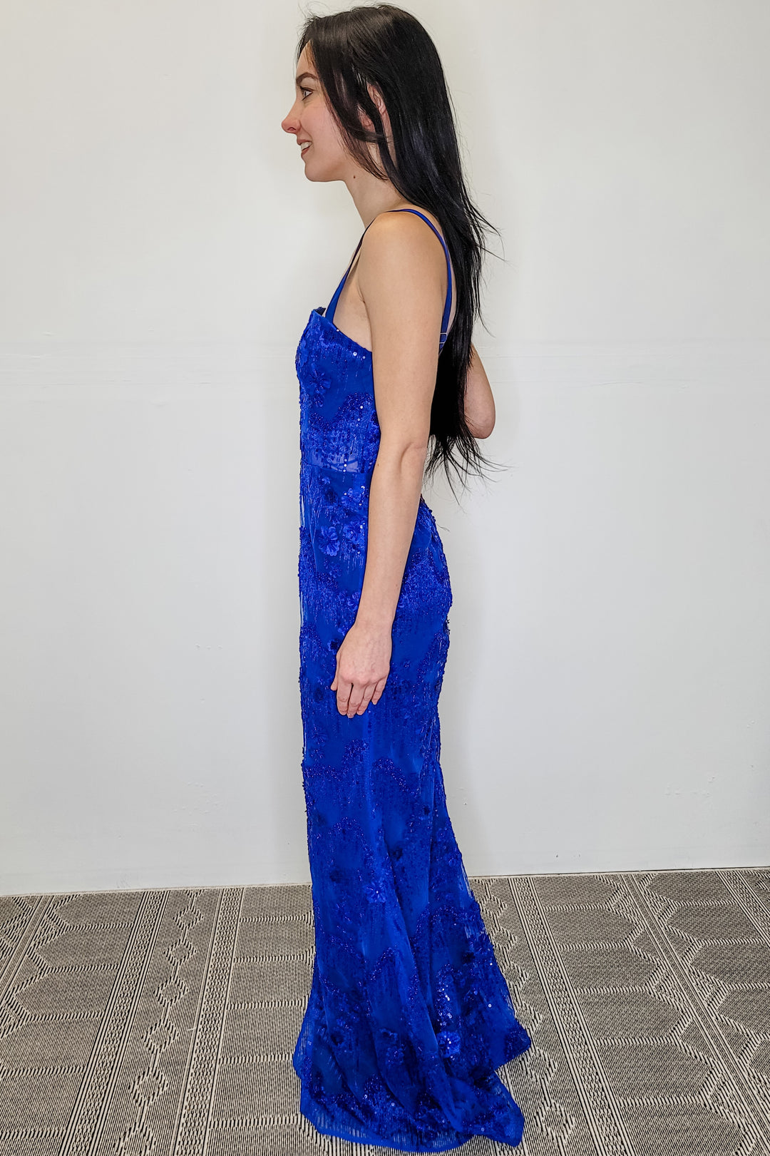 dress the population mermaid gown Dress the Population Sharon Floral-Sequin Mermaid Gown