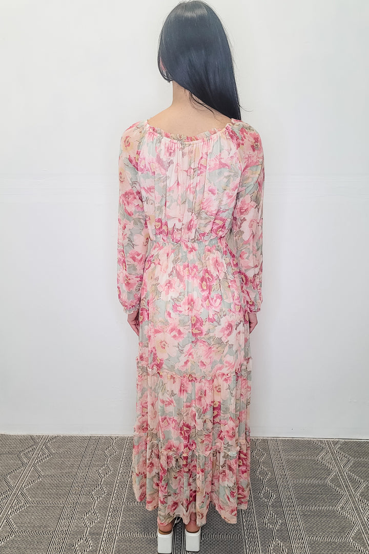 Kate And Lily Floral LS Maxi Dress