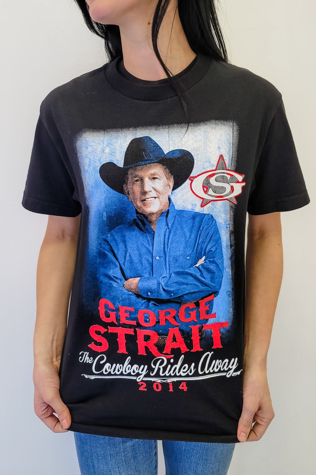 George Straight The Cowboy Rides Away Black Concert Tee