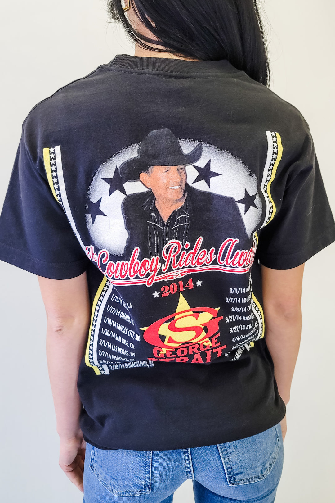 George Straight The Cowboy Rides Away Black Concert Tee