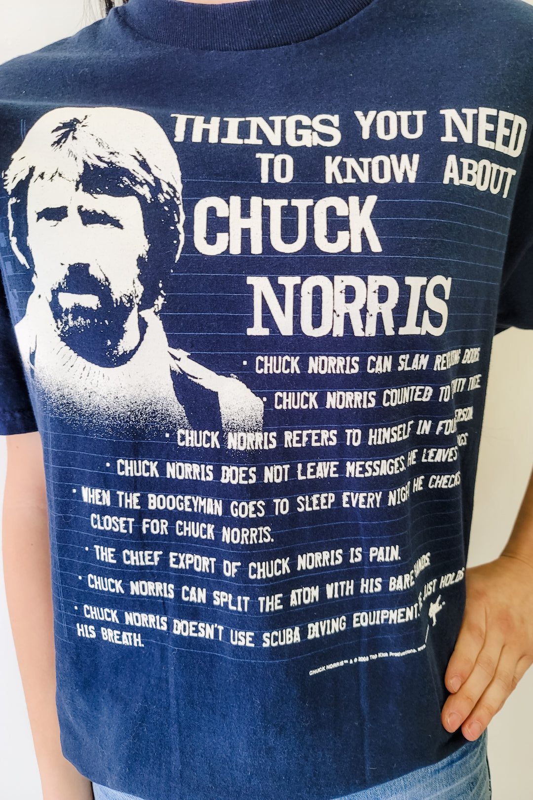 Vintage Chuck Norris Navy Graphic Tee