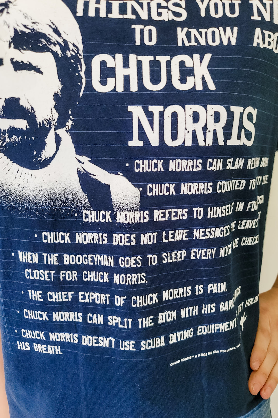 Vintage Chuck Norris Navy Graphic Tee