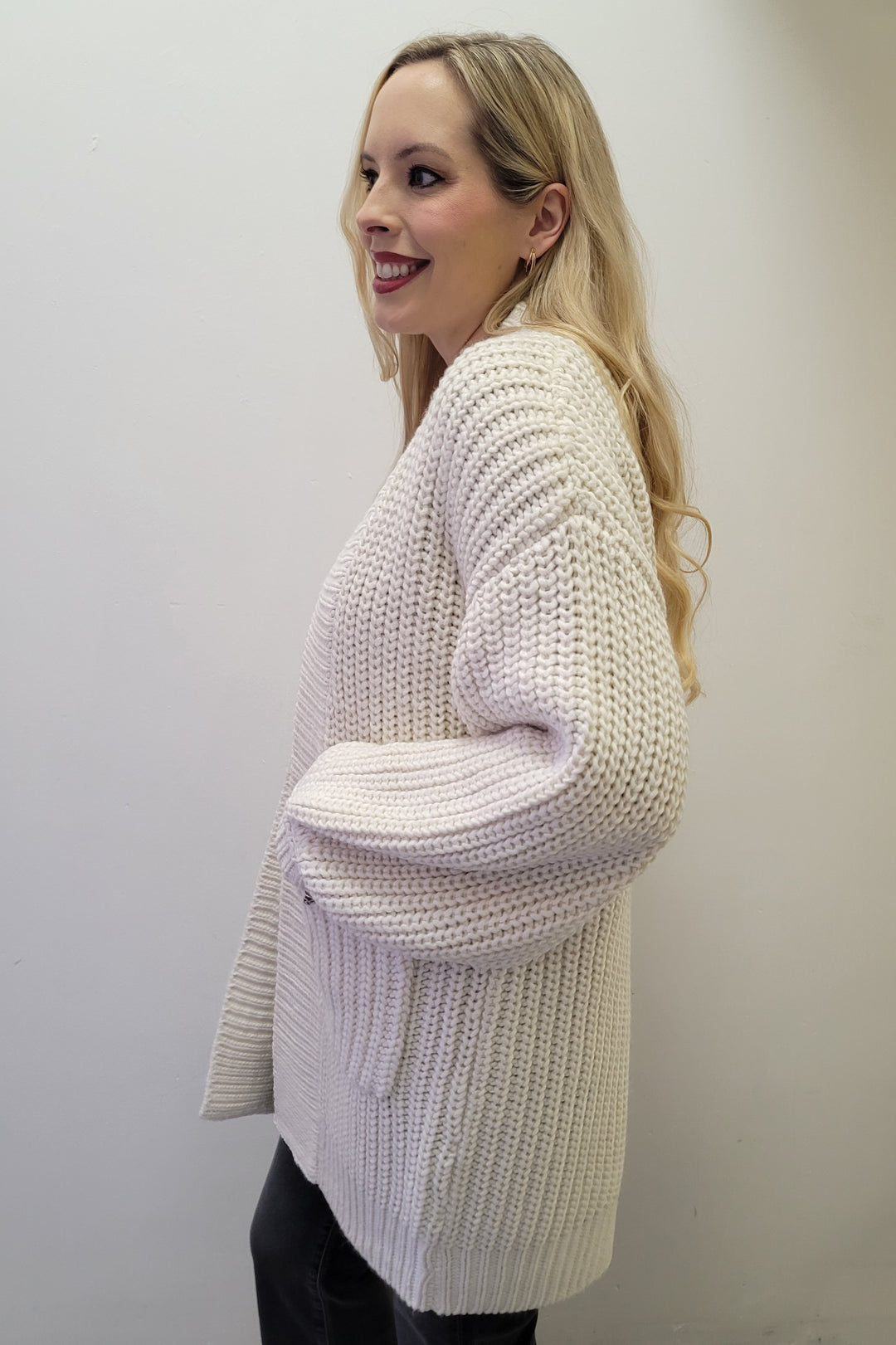 Ivory Chunky Cardigan Sweater