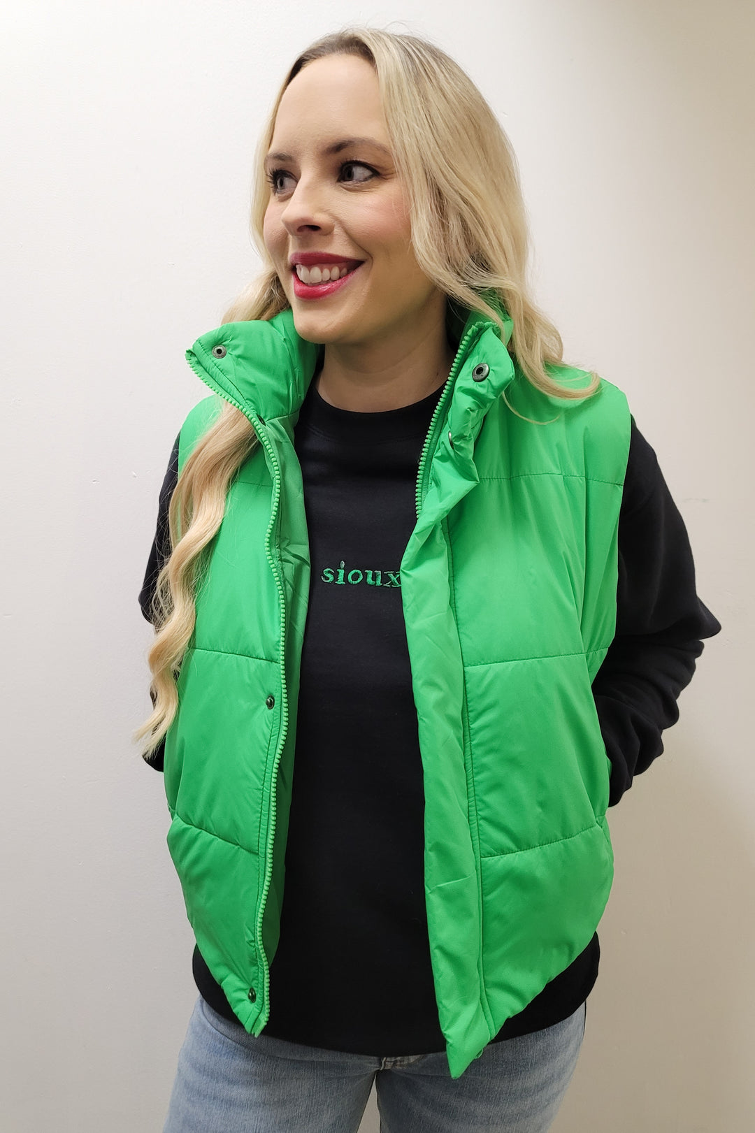 Bright Green Puffer Vest