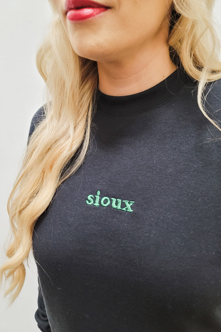 Sioux Black Crewneck Sweatshirt