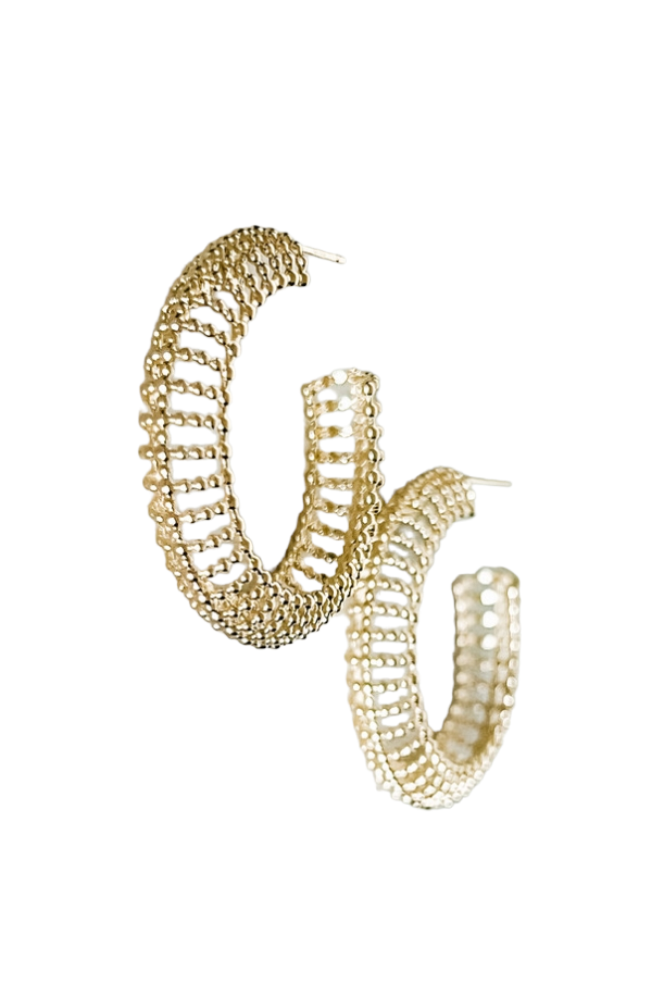 Gold Open Hoop Earrings