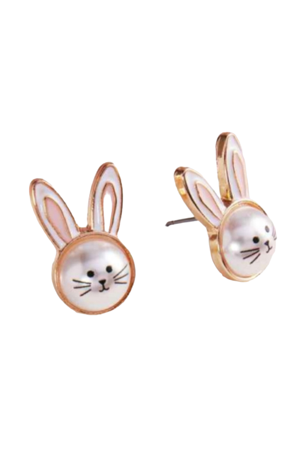 Bunny Pearl Post Earrings
