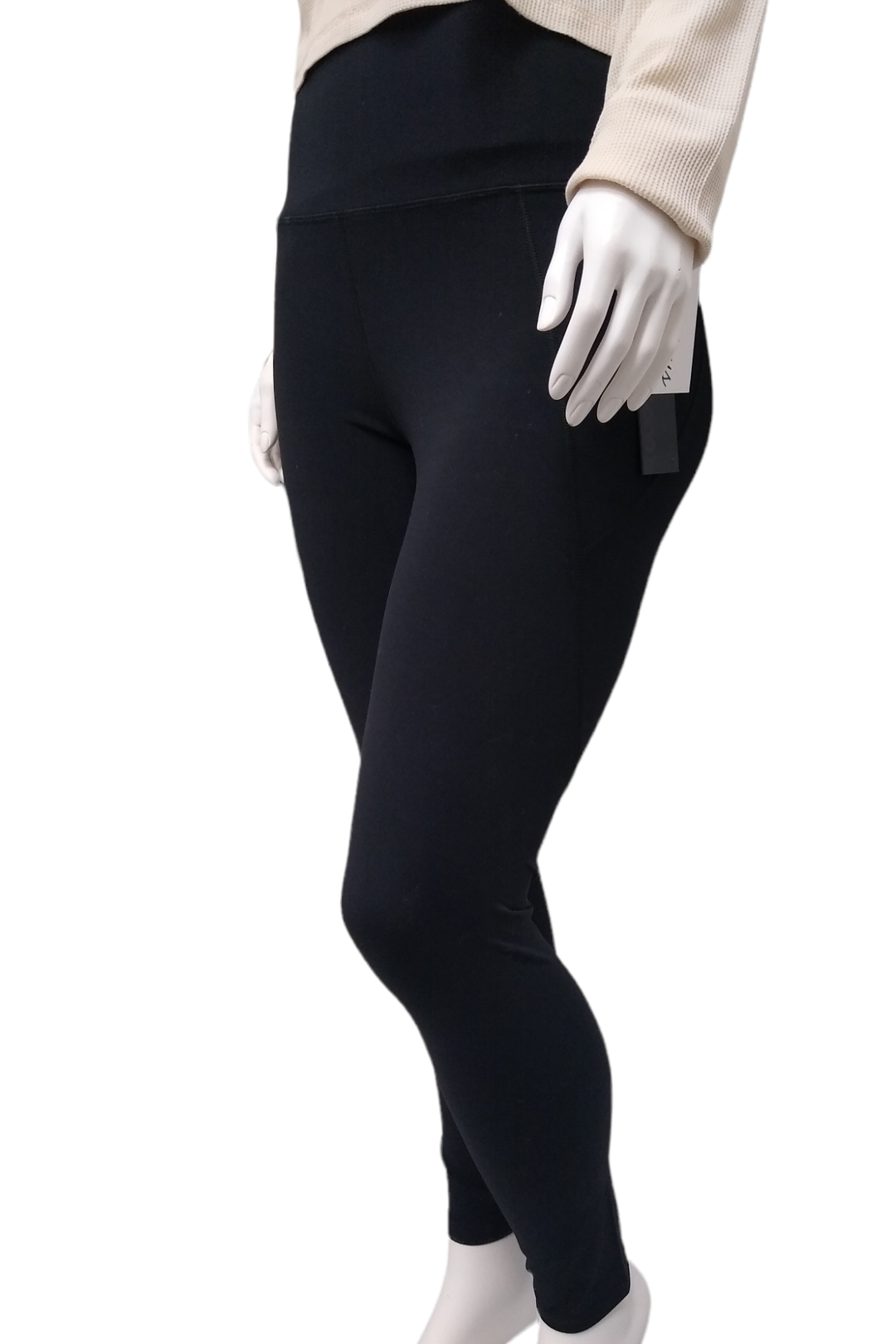 Curvy Tapered Band Essential Solid Highwaist Leggings