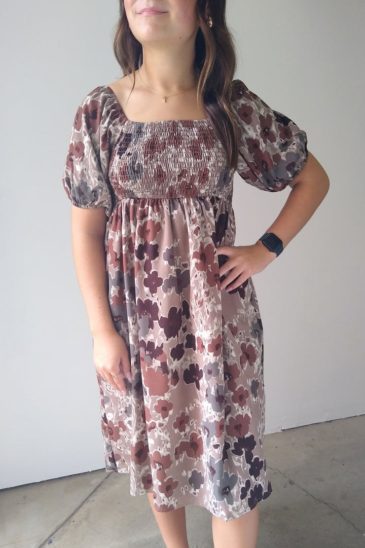 Mikarose Kimberly Fall Floral Midi Dress