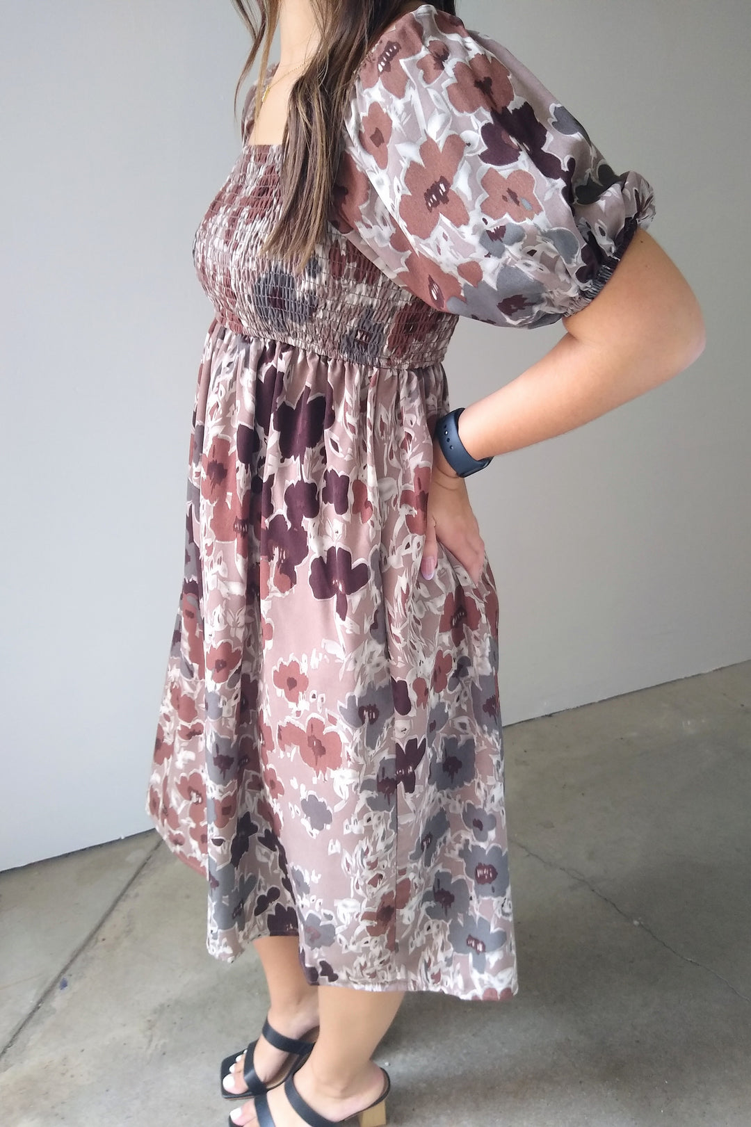 Mikarose Kimberly Fall Floral Midi Dress