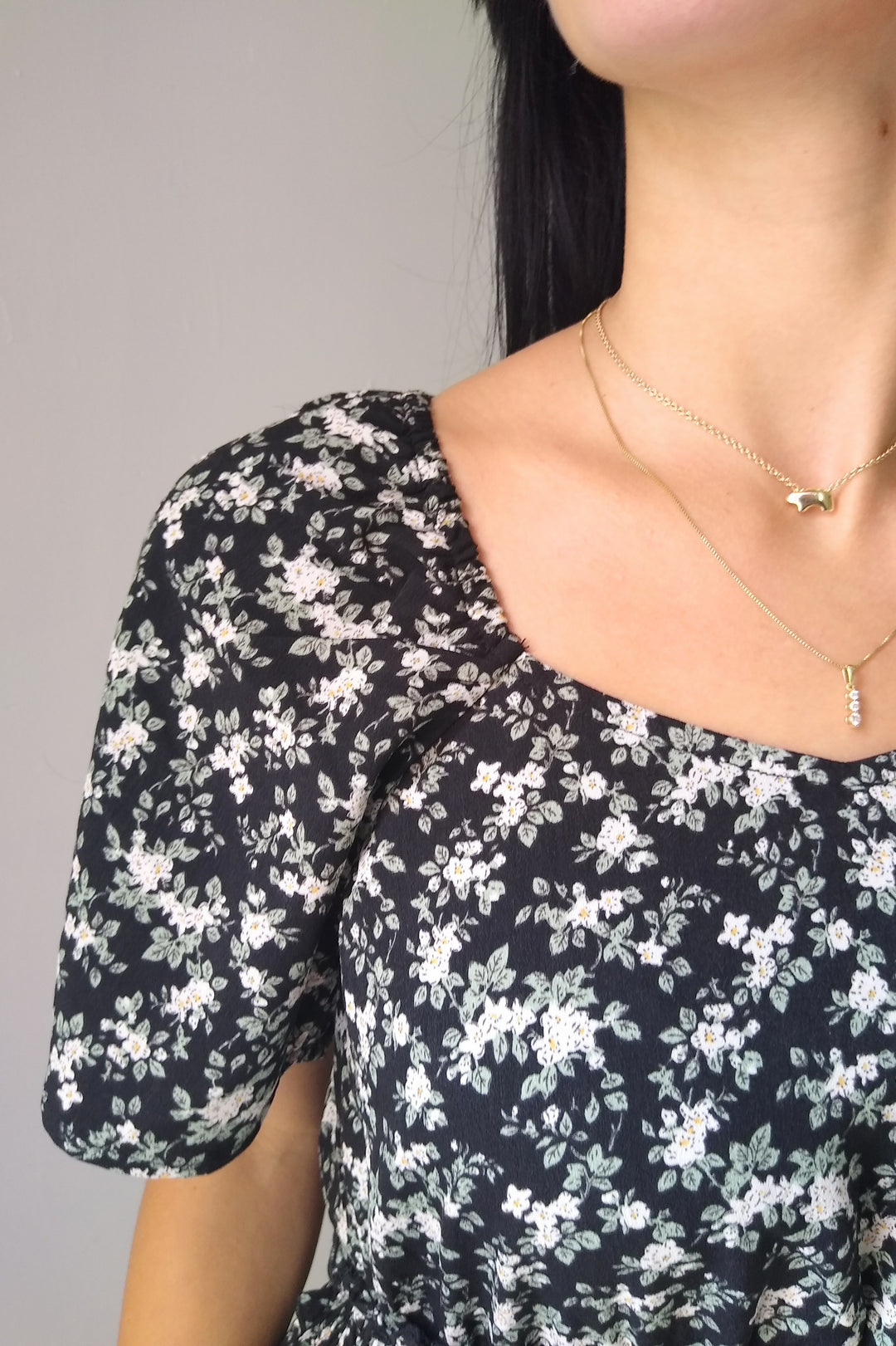 Mikarose Maisie Black English Ivy Midi Dress