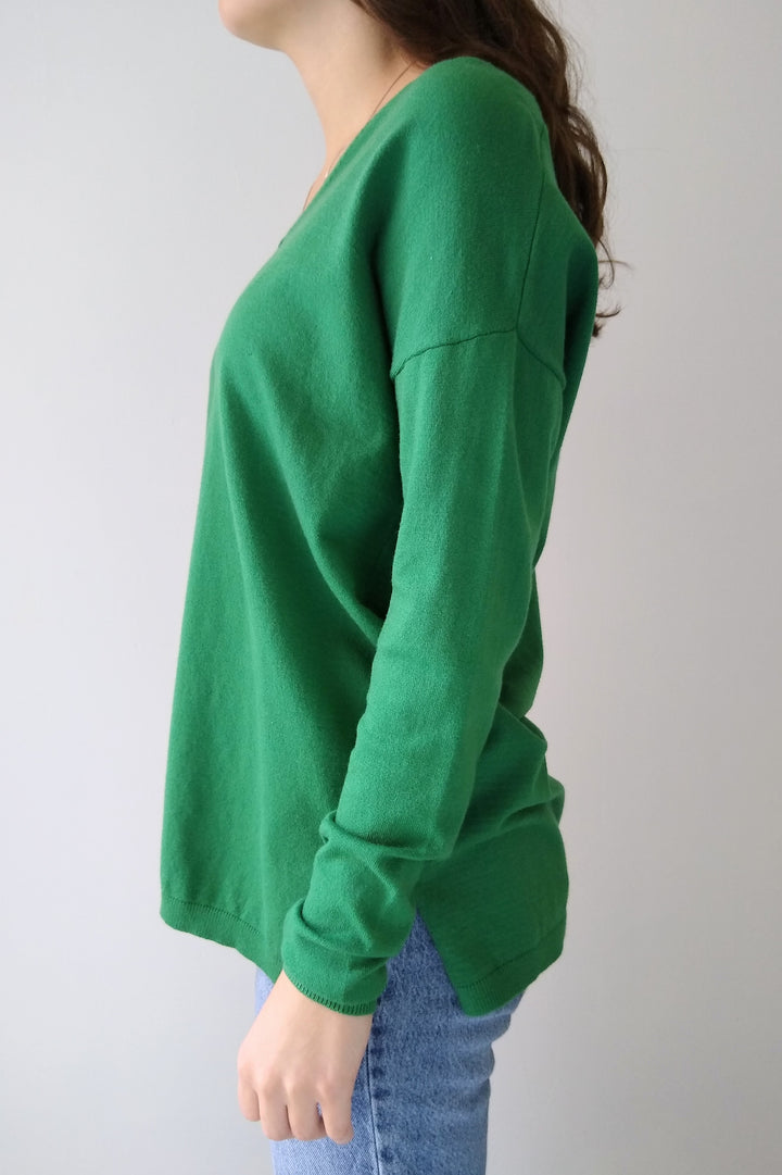 Staccato Green V Neck Sweater